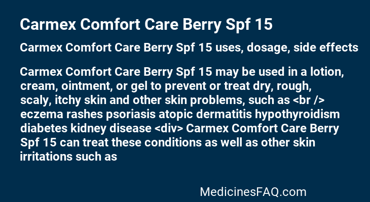 Carmex Comfort Care Berry Spf 15