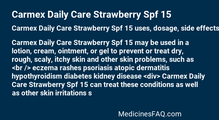 Carmex Daily Care Strawberry Spf 15