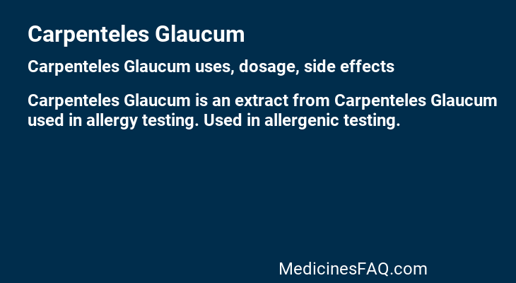 Carpenteles Glaucum