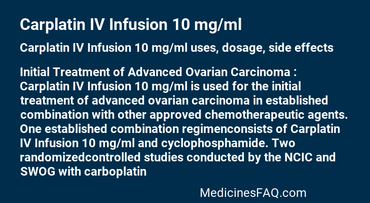 Carplatin IV Infusion 10 mg/ml