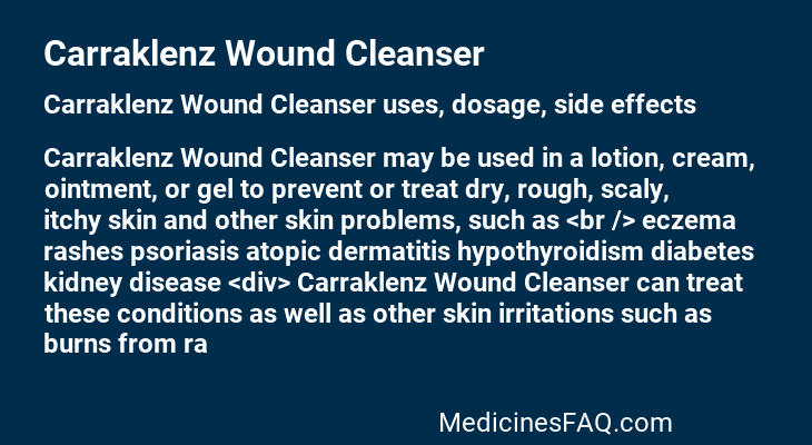 Carraklenz Wound Cleanser