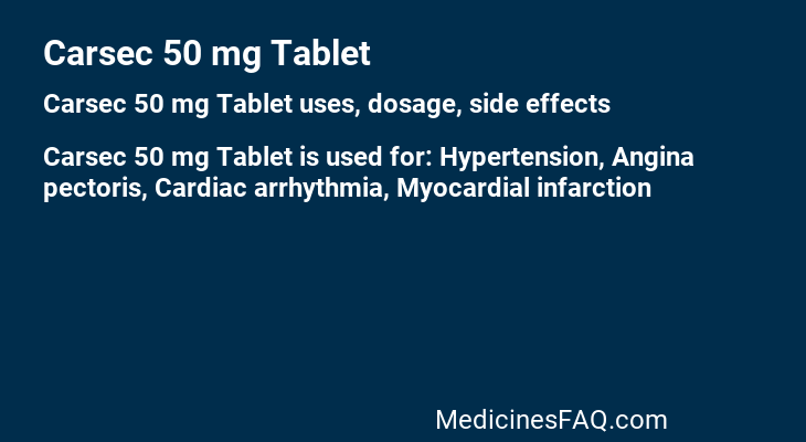 Carsec 50 mg Tablet