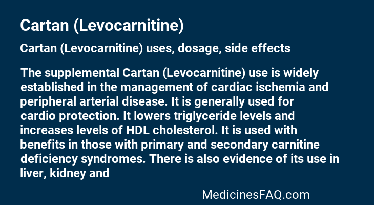Cartan (Levocarnitine)