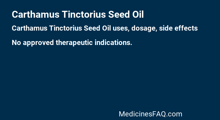 Carthamus Tinctorius Seed Oil