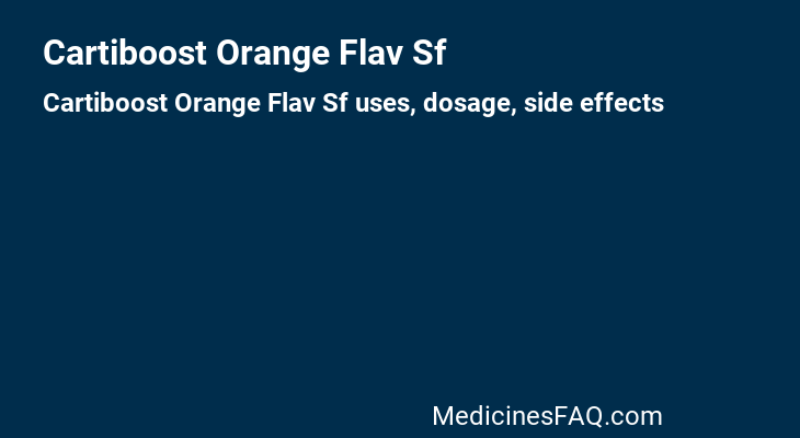 Cartiboost Orange Flav Sf