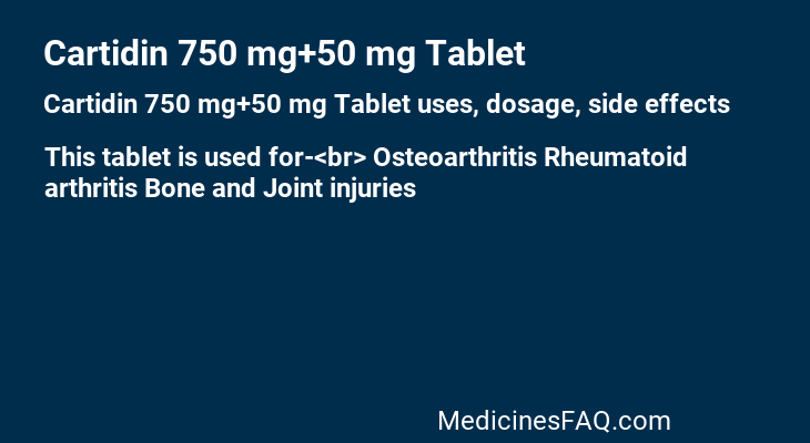 Cartidin 750 mg+50 mg Tablet