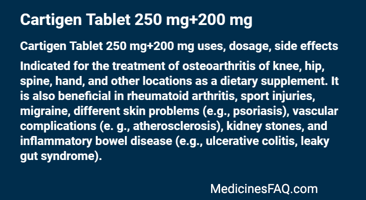 Cartigen Tablet 250 mg+200 mg