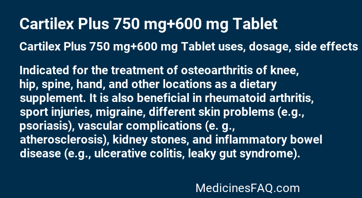 Cartilex Plus 750 mg+600 mg Tablet