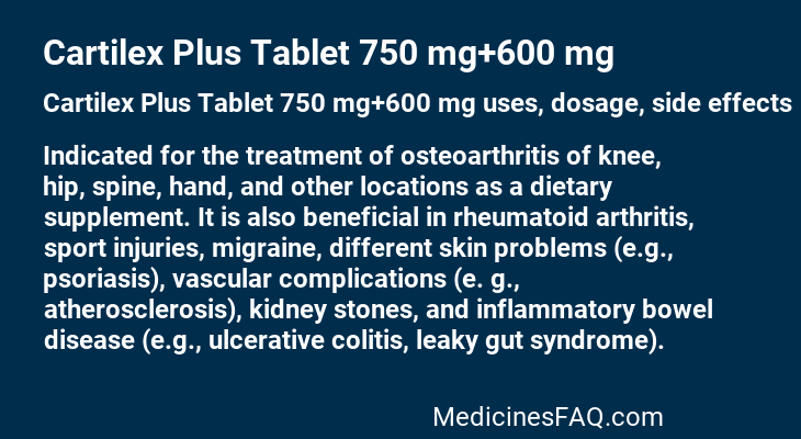 Cartilex Plus Tablet 750 mg+600 mg