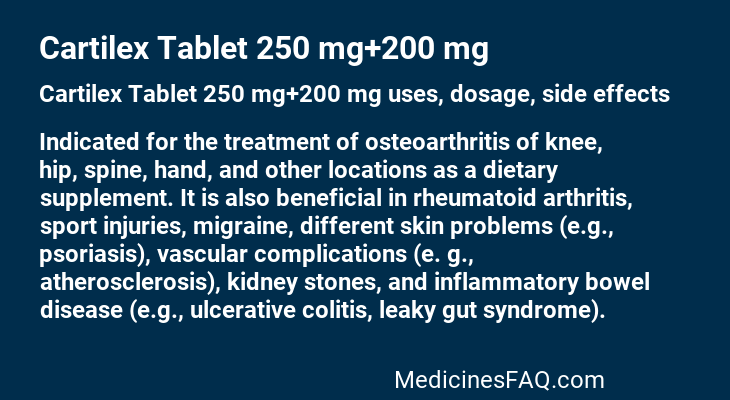 Cartilex Tablet 250 mg+200 mg