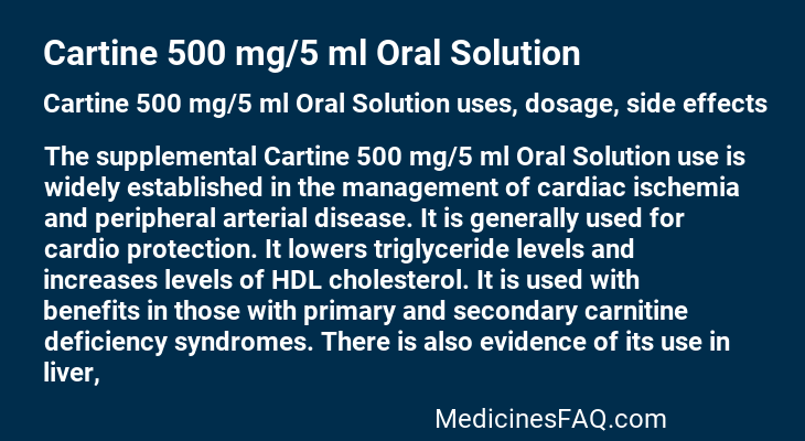 Cartine 500 mg/5 ml Oral Solution