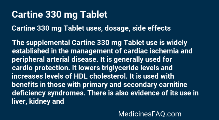 Cartine 330 mg Tablet