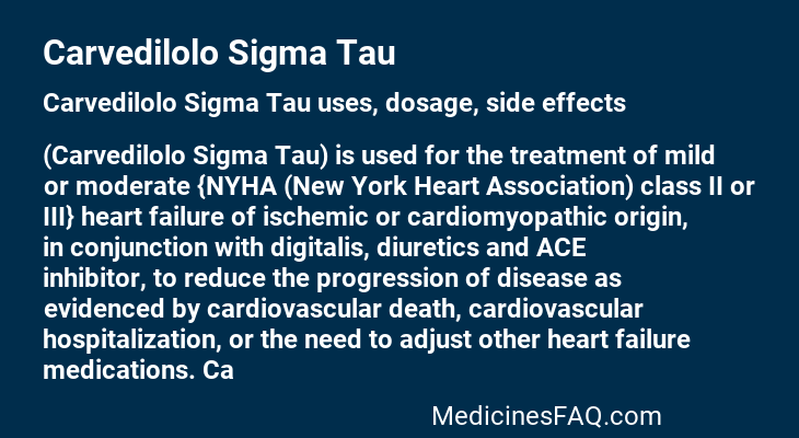 Carvedilolo Sigma Tau
