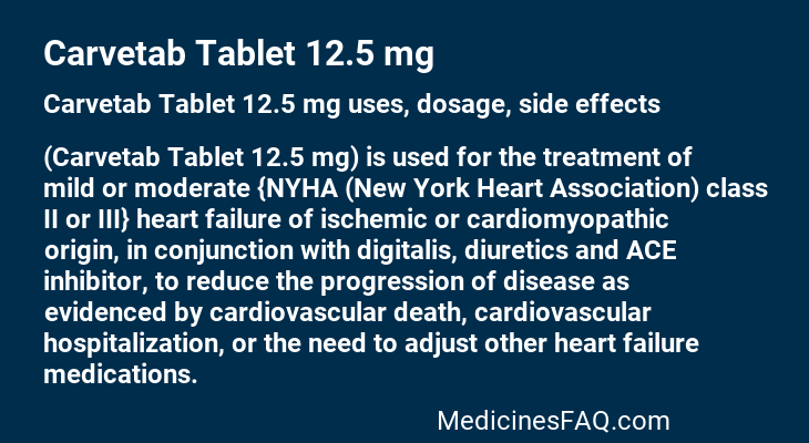 Carvetab Tablet 12.5 mg