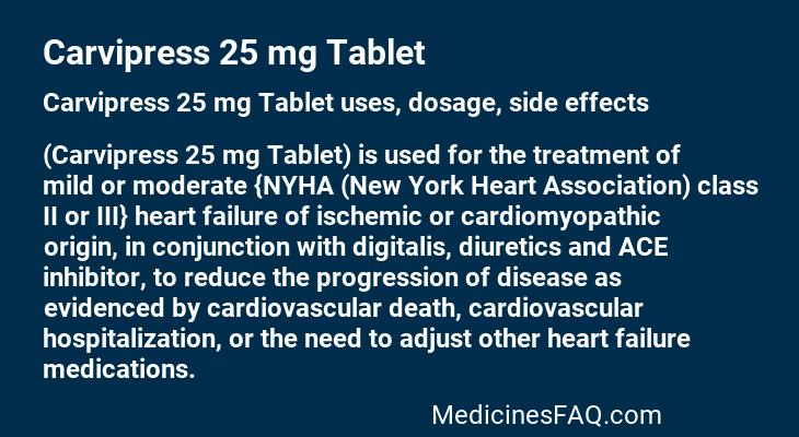 Carvipress 25 mg Tablet