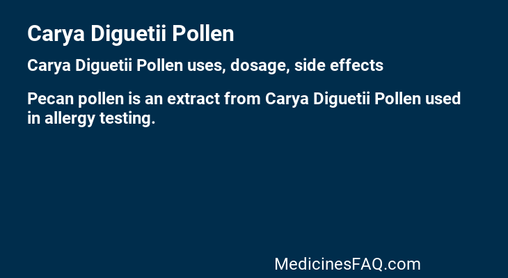 Carya Diguetii Pollen