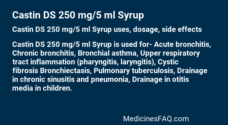 Castin DS 250 mg/5 ml Syrup