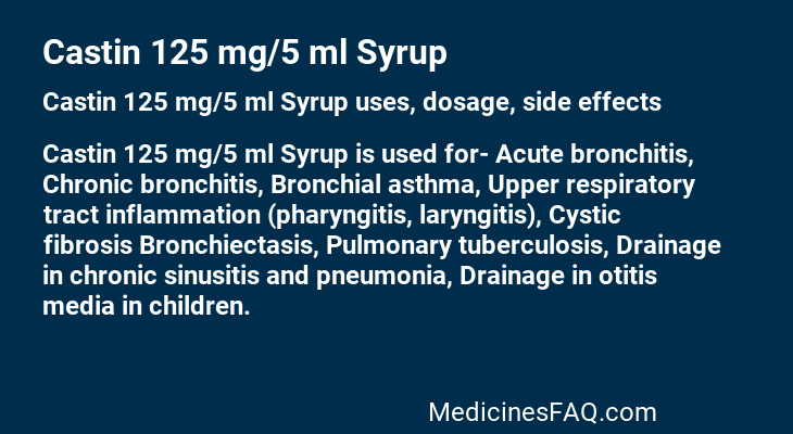 Castin 125 mg/5 ml Syrup