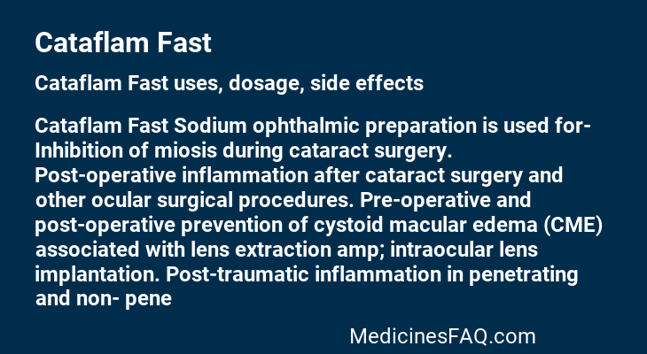 Cataflam Fast