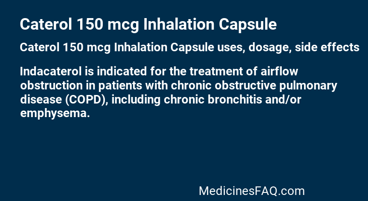 Caterol 150 mcg Inhalation Capsule