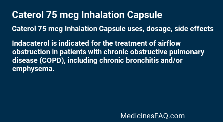 Caterol 75 mcg Inhalation Capsule