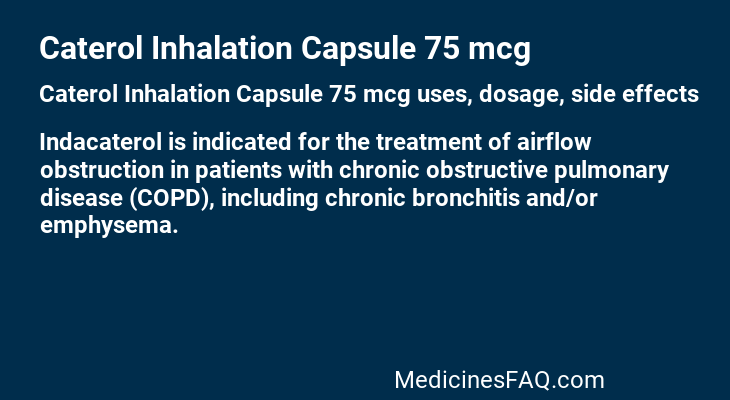 Caterol Inhalation Capsule 75 mcg