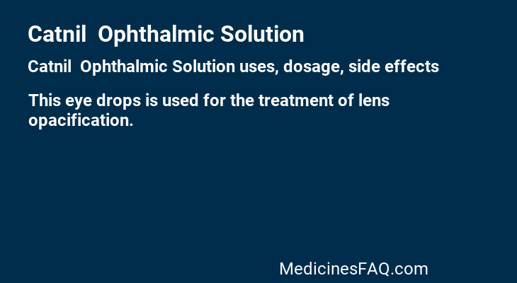 Catnil  Ophthalmic Solution