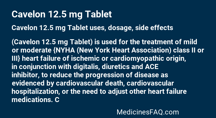 Cavelon 12.5 mg Tablet