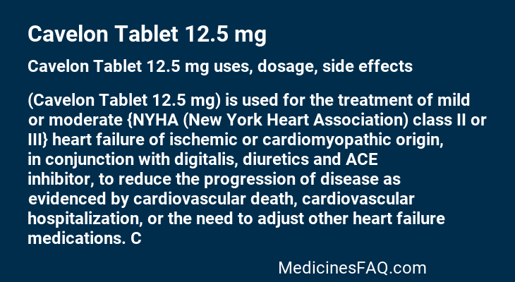 Cavelon Tablet 12.5 mg