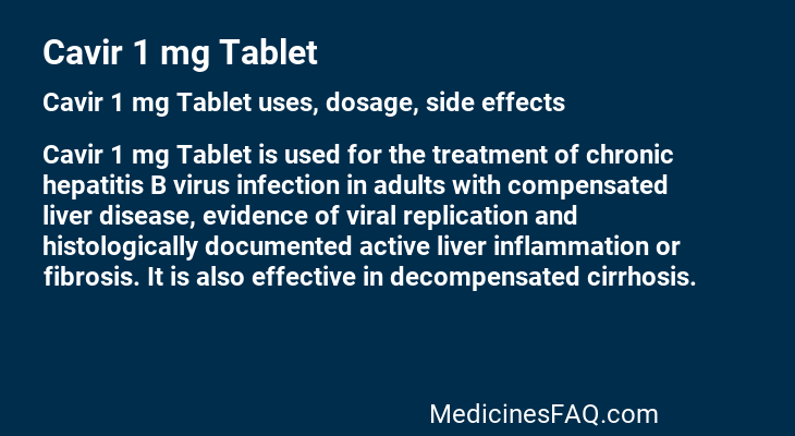 Cavir 1 mg Tablet