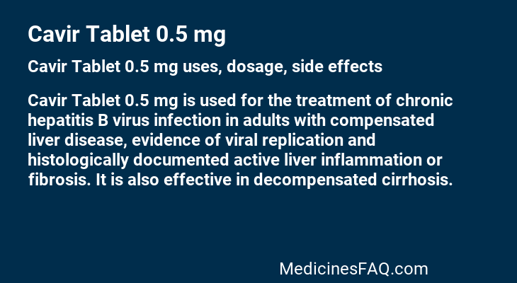 Cavir Tablet 0.5 mg