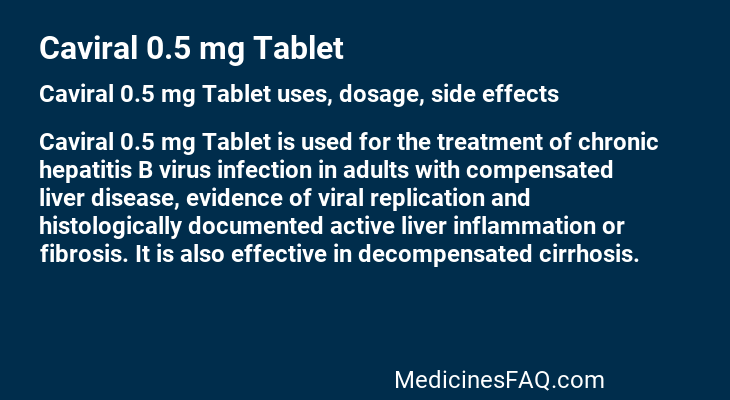 Caviral 0.5 mg Tablet