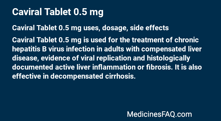 Caviral Tablet 0.5 mg