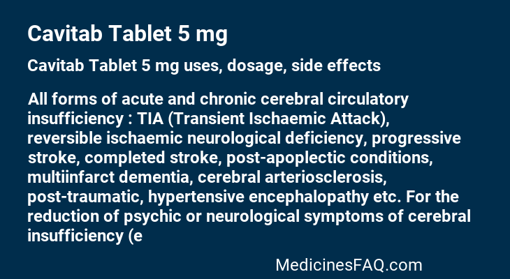 Cavitab Tablet 5 mg