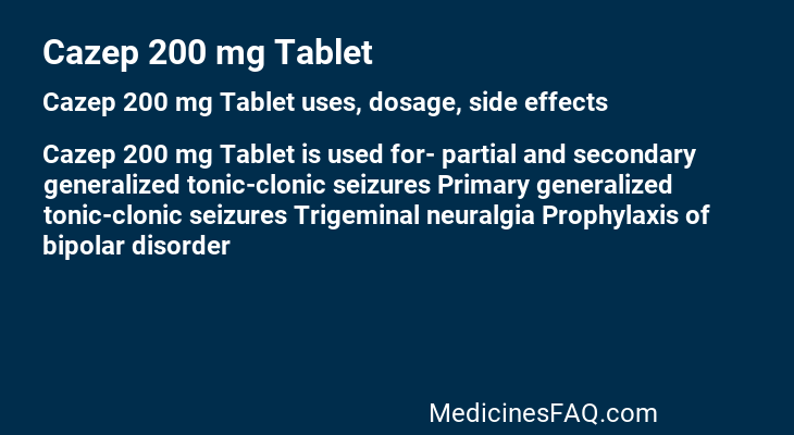 Cazep 200 mg Tablet