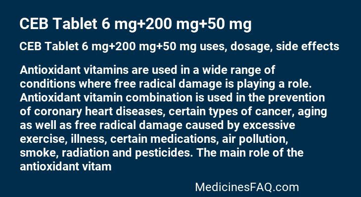 CEB Tablet 6 mg+200 mg+50 mg