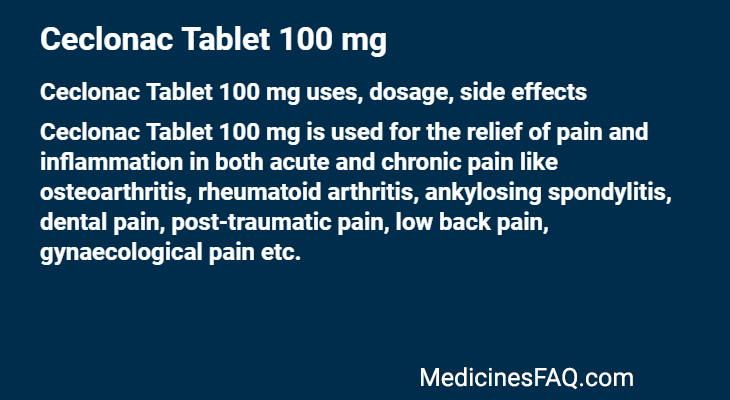 Ceclonac Tablet 100 mg