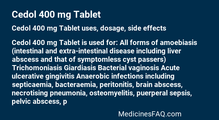 Cedol 400 mg Tablet