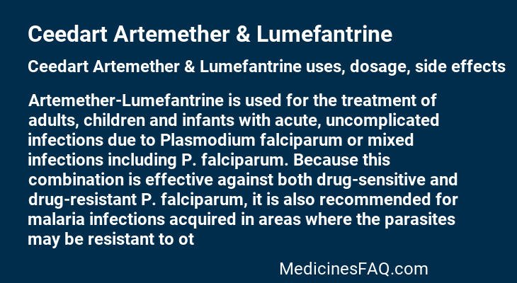 Ceedart Artemether & Lumefantrine