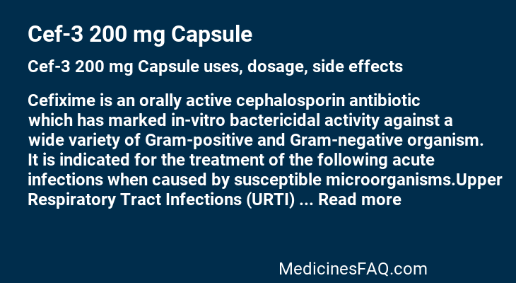 Cef-3 200 mg Capsule