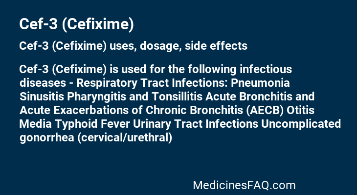 Cef-3 (Cefixime)