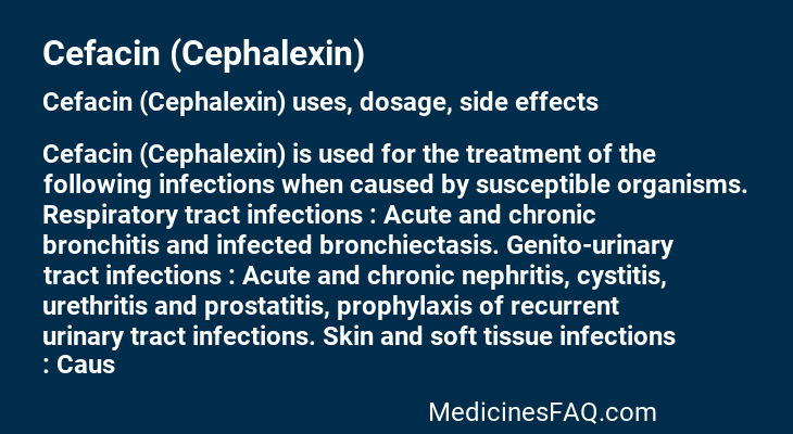 Cefacin (Cephalexin)