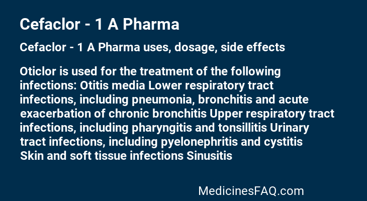 Cefaclor - 1 A Pharma