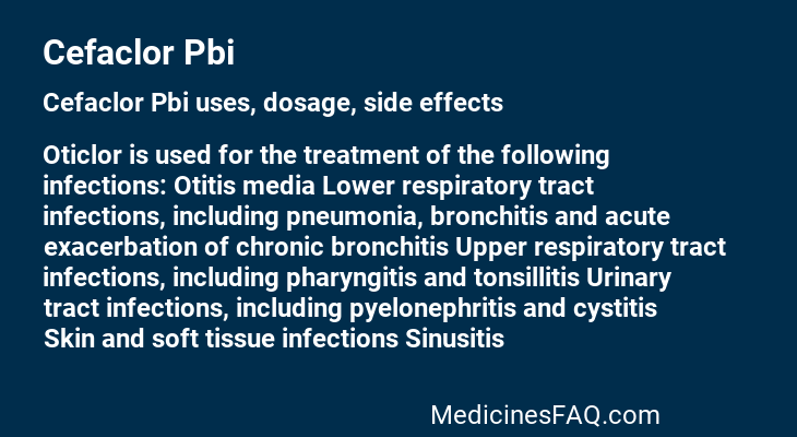 Cefaclor Pbi