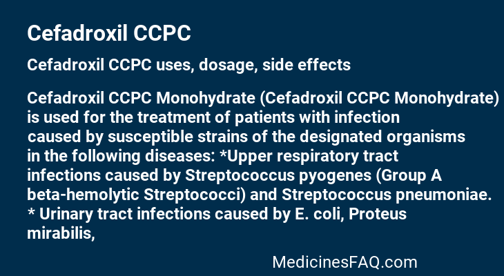 Cefadroxil CCPC