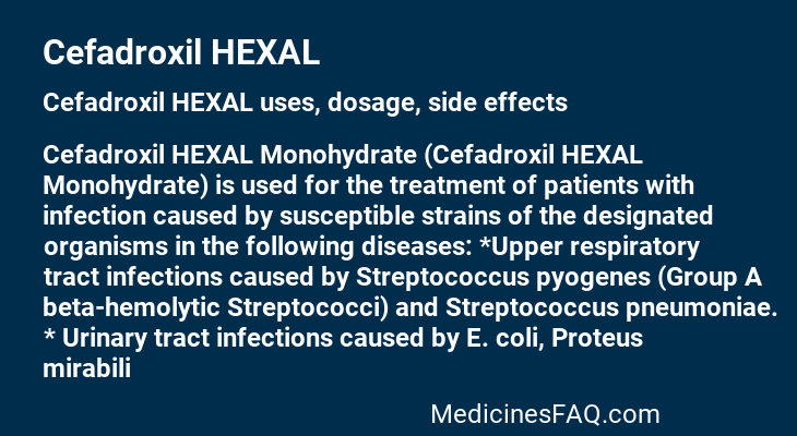 Cefadroxil HEXAL