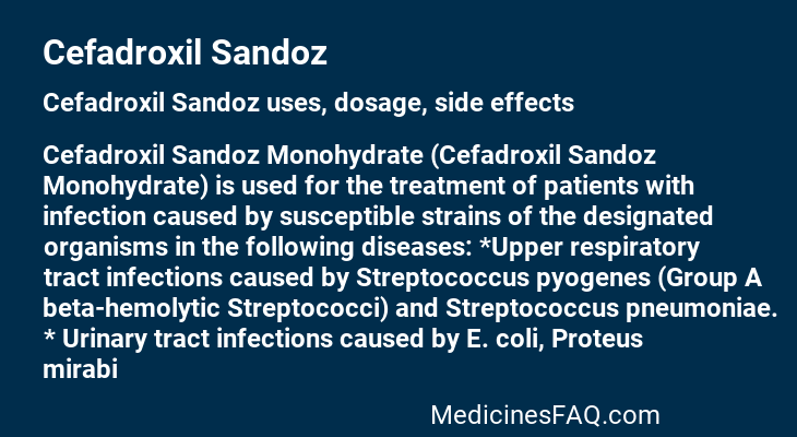 Cefadroxil Sandoz