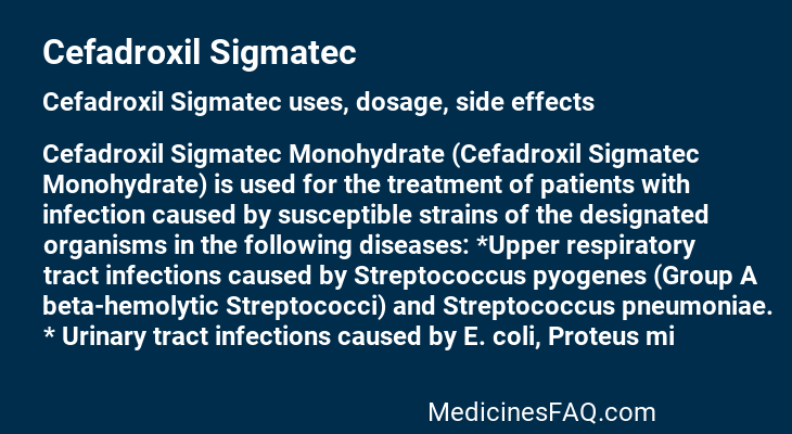 Cefadroxil Sigmatec