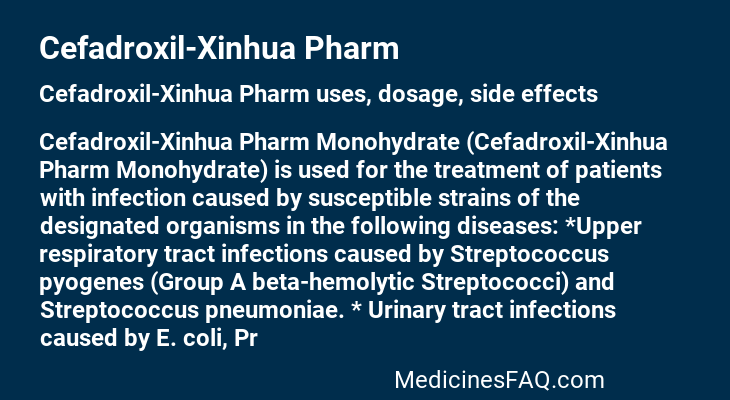 Cefadroxil-Xinhua Pharm