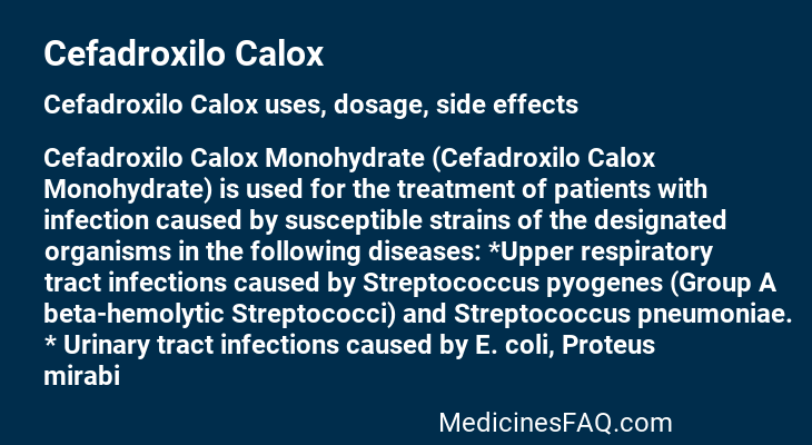 Cefadroxilo Calox